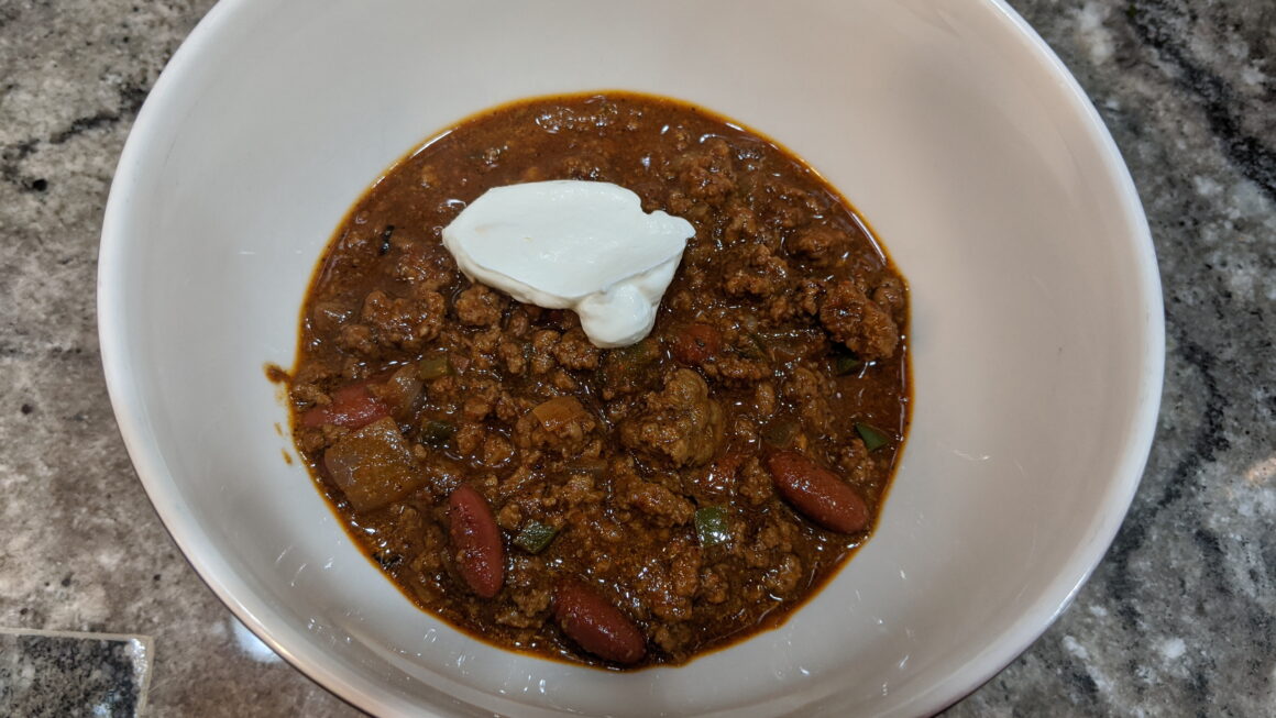 Soups, Stews and Chowders Series – Hearty stick to your ribs chili with beans!