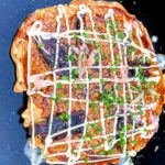 Okonomiyaki on griddle