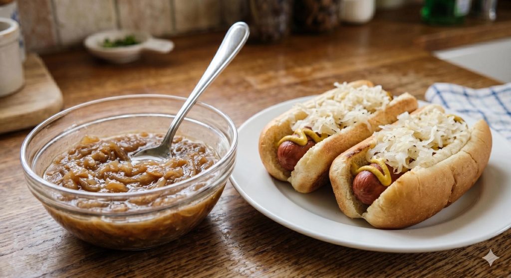 Onion Sauce with 2 hotdogs