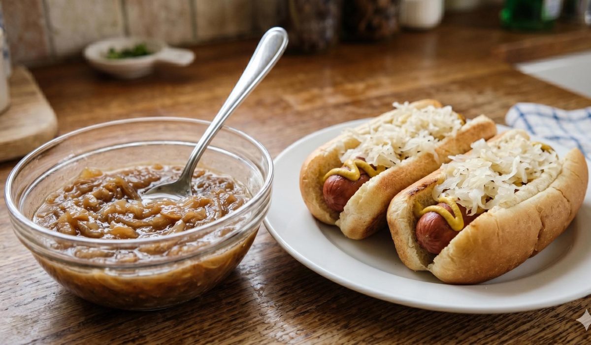 Onion Sauce with 2 hotdogs