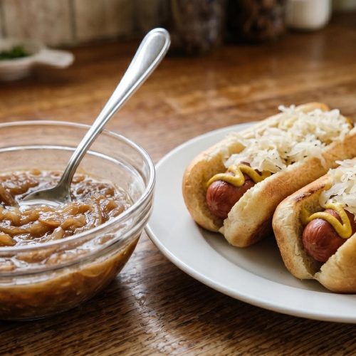 Onion Sauce with 2 hotdogs